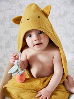 Baby-Badcape + handschoen van biologisch katoenen gaas*, Oeko-Tex®.