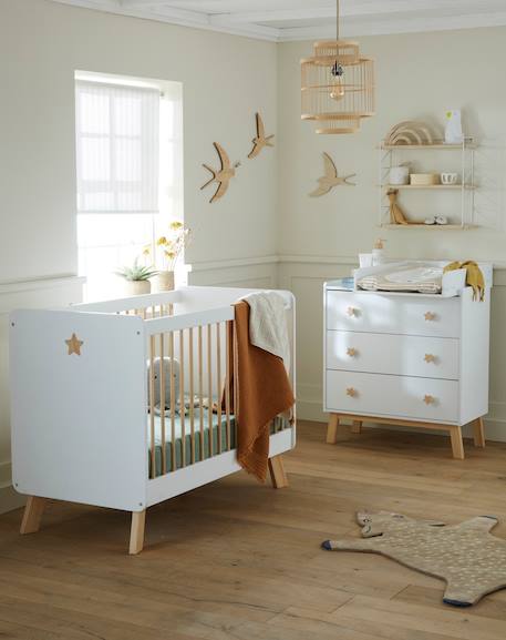 Plan à langer spécial commode 42 cm Alix BLANC CLAIR UNI - vertbaudet enfant 