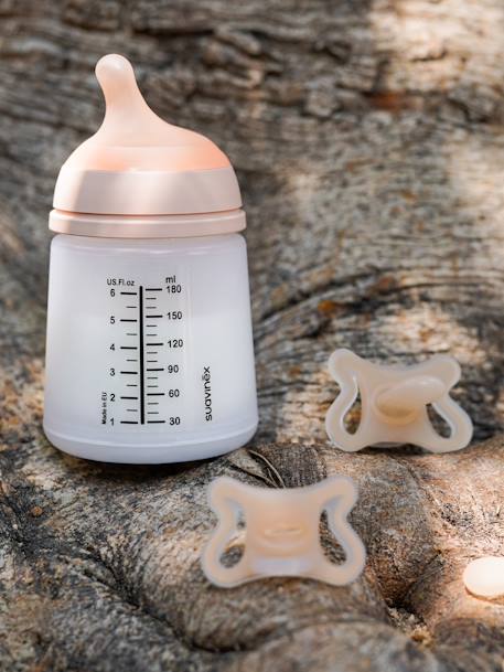 Set biberon Zero.Zero + sucette rose nude - vertbaudet enfant 