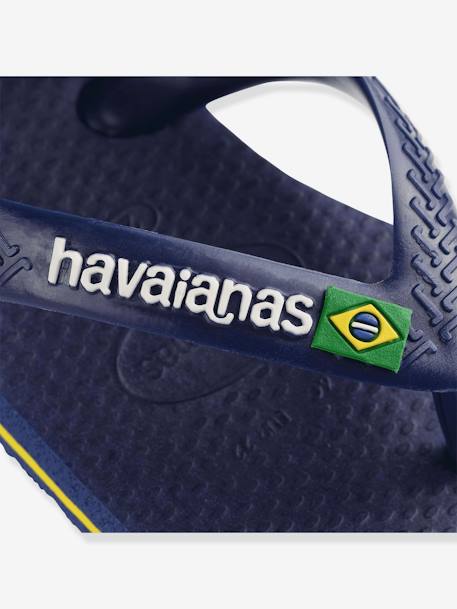 Teenslippers voor baby Brasil Logo II HAVAIANAS blauw+marine - vertbaudet enfant 