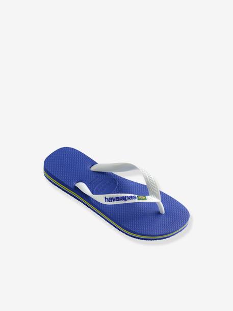 Teenslippers voor kinderen Brasil logo HAVAÏANAS inkt+marineblauw/wit - vertbaudet enfant 