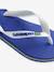 Teenslippers voor kinderen Brasil logo HAVAÏANAS inkt+marineblauw/wit - vertbaudet enfant 