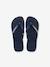 Teenslippers voor kinderen Brasil logo HAVAÏANAS inkt+marineblauw/wit - vertbaudet enfant 