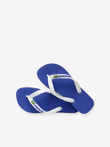 Tongs enfant Brasil logo HAVAÏANAS encre+marine/weiß - vertbaudet enfant 