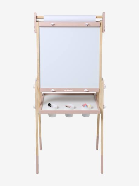 Tableau pliable et réglable en hauteur 3 en 1 en bois FSC® multicolore+Rose - vertbaudet enfant 
