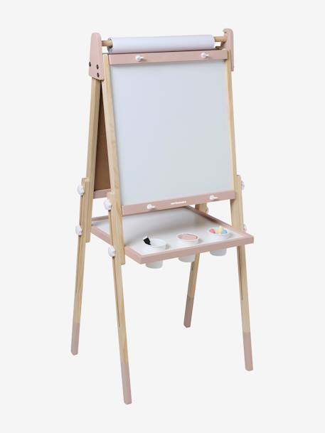 Tableau pliable et réglable en hauteur 3 en 1 en bois FSC® multicolore+Rose - vertbaudet enfant 