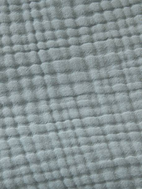 Plaid en gaze de coton bio bleu vert+caramel+rose+taupe - vertbaudet enfant 