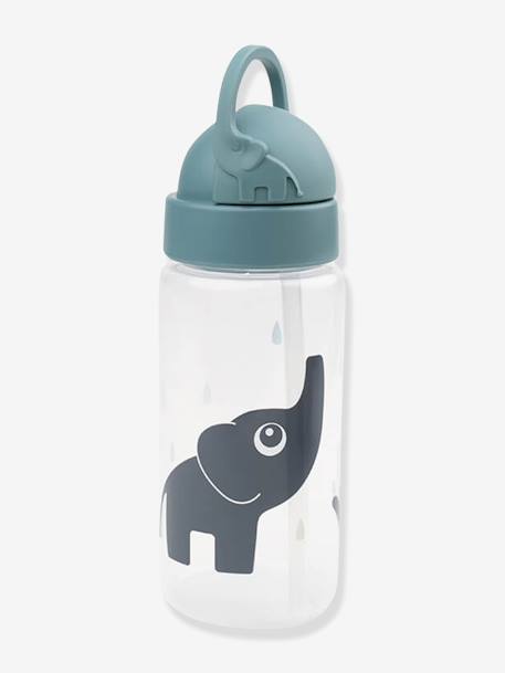 Gourde avec paille rétractable bleu+rose+sable+vert - vertbaudet enfant 