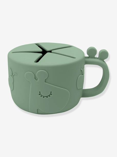 Tasse à goûter Peekaboo Raffi en silicone vert - vertbaudet enfant 