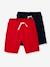 Lot de 2 bermudas garçon en molleton lot encre+lot rouge+vert sauge - vertbaudet enfant 