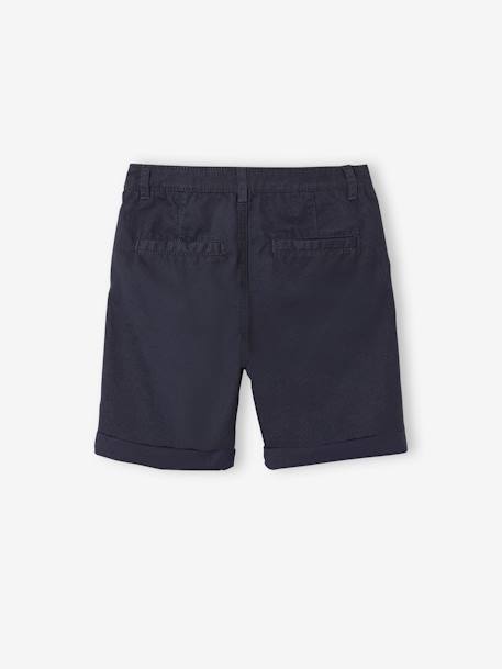 Chino bermuda voor jongens beige+BLAUW+grijsblauw+groen+rood+zandbeige - vertbaudet enfant 