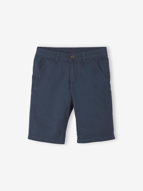 Chino bermuda voor jongens beige+BLAUW+grijsblauw+groen+rood+zandbeige - vertbaudet enfant 