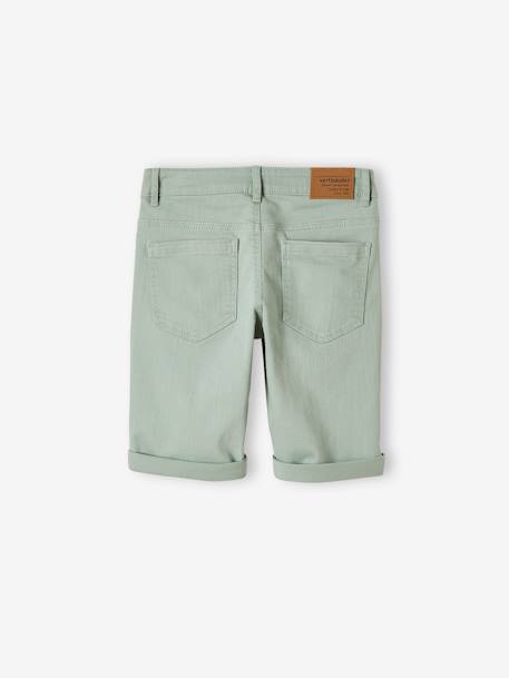 Bermuda couleur garçon en toile beige+corail+encre+VERT SAUGE - vertbaudet enfant 