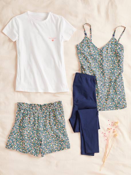 4-delige set homewear voor tijdens de zwangerschap en borstvoeding Set fleurige pyjama - vertbaudet enfant 