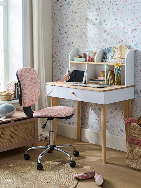Bureau enfant SCANDI BLANC / BOIS - vertbaudet enfant 