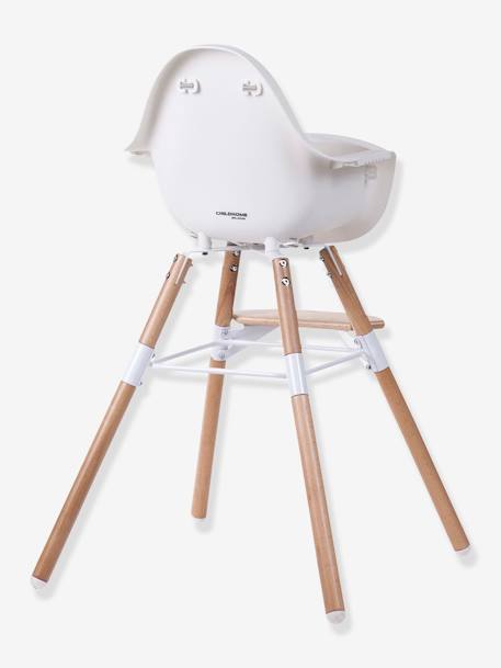 Chaise haute Evolu 2 CHILDHOME + coussin néoprène blanc+gris - vertbaudet enfant 
