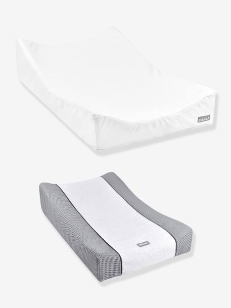 Matelas à langer + drap-housse BEABA Sofalange certifiés Oekotex blanc - vertbaudet enfant 
