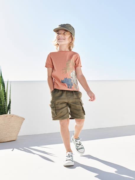 Beven kas monteren Elastische stoffen sneakers baby jongen - groene tropische print, Schoenen