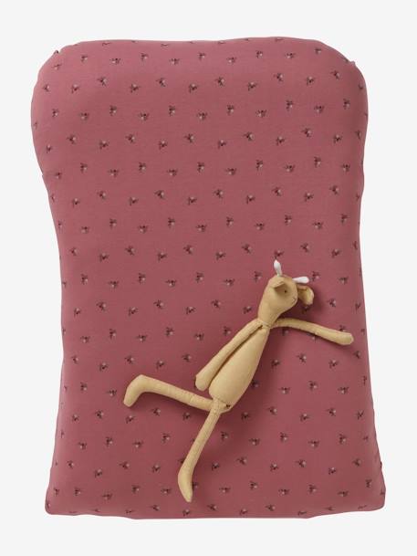 Housse matelas à langer en jersey bois de rose imprimé - vertbaudet enfant 