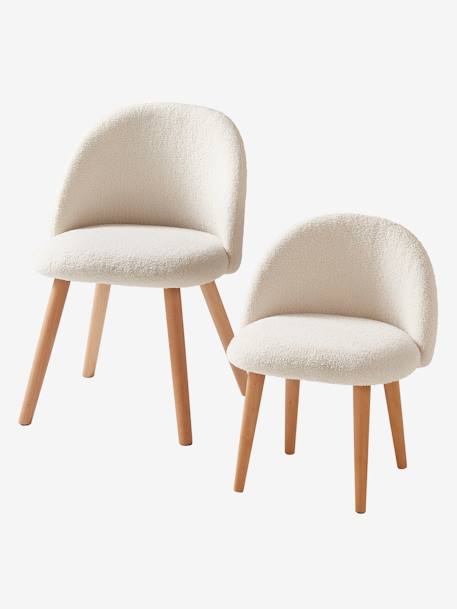 Chaise fausse fourrure enfant cannelle+ivoire+kaki - vertbaudet enfant 