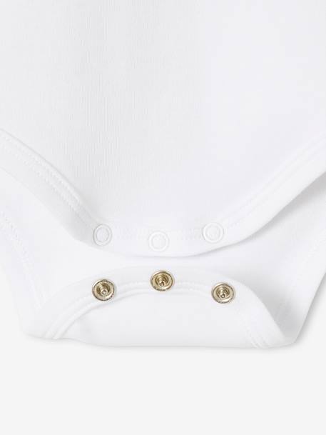 Lot de 5 bodies débardeur bébé en interlock BASICS lot blanc - vertbaudet enfant 