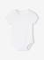 Lot de 5 bodies en interlock bébé manches courtes ouverture US BASICS lot blanc - vertbaudet enfant 