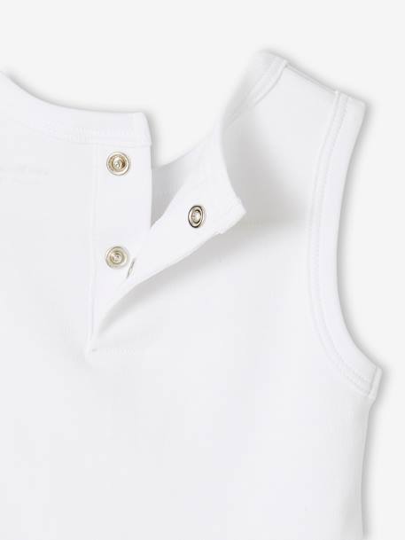 Lot de 5 bodies débardeur bébé en interlock BASICS lot blanc - vertbaudet enfant 