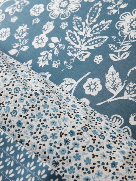 Parure housse de couette + taie d'oreiller enfant CARAVANE marine / écru - vertbaudet enfant 