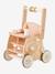 Chariot de marche poussette en bois FSC® rose+vert - vertbaudet enfant 