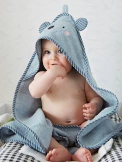 Babybadcape met capuchon en geborduurde dieren  - vertbaudet enfant
