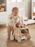 Chariot de marche poussette en bois FSC® rose+vert - vertbaudet enfant 