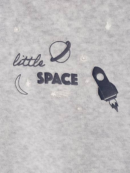 Set van 2 fluwelen pyjama's voor babyjongens met fosforescerende planeten set inkt - vertbaudet enfant 