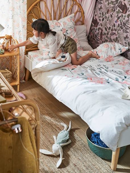 Cadre de lit CONFETTI BLANC/BOIS - vertbaudet enfant 