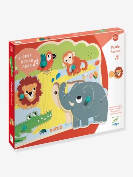 Puzzle Sonore Baobab - jaune - vertbaudet enfant 