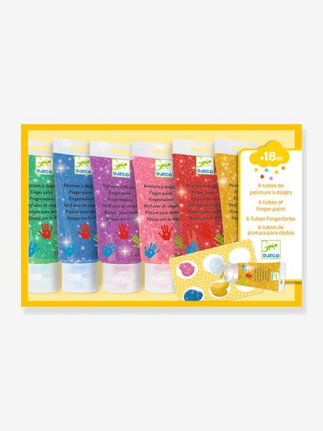 6 Tubes de Peinture à doigts paillettes - jaune - vertbaudet enfant 