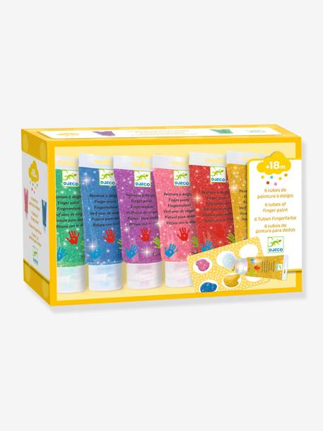 6 Tubes de Peinture à doigts paillettes - jaune - vertbaudet enfant 