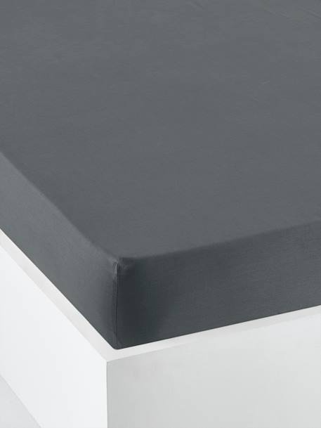 Drap-housse uni enfant anthracite+blanc+bleu clair+bleu jean+bleu vert+corail+gris+lila clair+marine+pistache+rose clair+terracotta+vert - vertbaudet enfant 