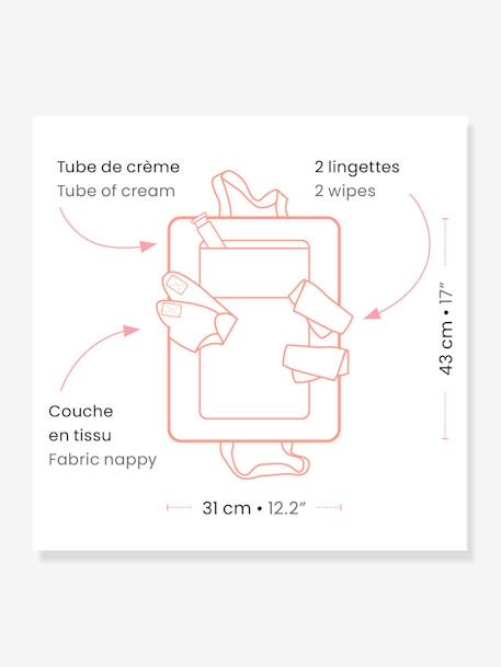 Sac à langer - rose - vertbaudet enfant 