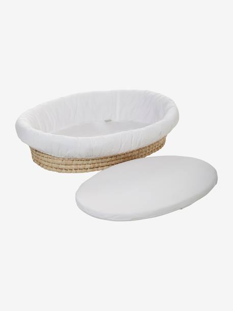 Panier à langer en feuilles de maïs naturel - vertbaudet enfant 