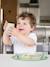 Gobelet d'apprentissage avec paille Mini Cup en silicone rose+vert sauge - vertbaudet enfant 