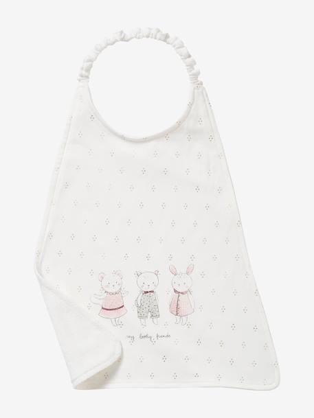 Grand bavoir beige ourson+bleu glacier+gris chiné+souris - vertbaudet enfant 