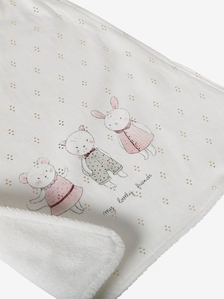 Grand bavoir beige ourson+bleu glacier+gris chiné+souris - vertbaudet enfant 