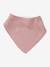 Lot 3 bavoirs bandanas en gaze de coton / éponge noisette+rose grenier - vertbaudet enfant 