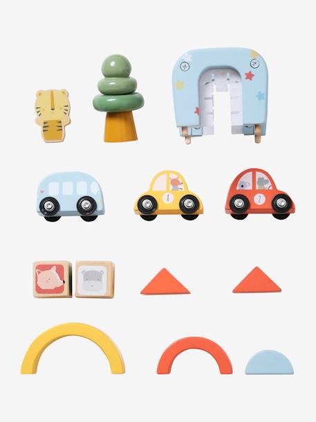 Table d'activités circuit de voitures en bois FSC® beige - vertbaudet enfant 