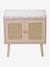 Luiertafel met riet en FSC¨-hout POƒSIE roze - vertbaudet enfant 