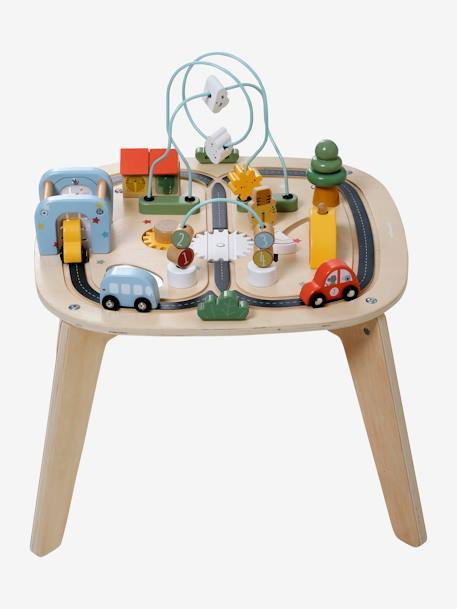 Table d'activités circuit de voitures en bois FSC® beige - vertbaudet enfant 