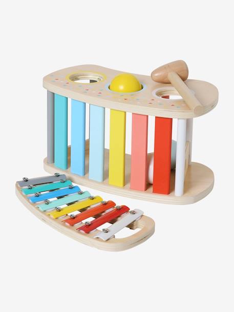 Tap tap xylophone 2 en 1 en bois FSC® multicolore - vertbaudet enfant 