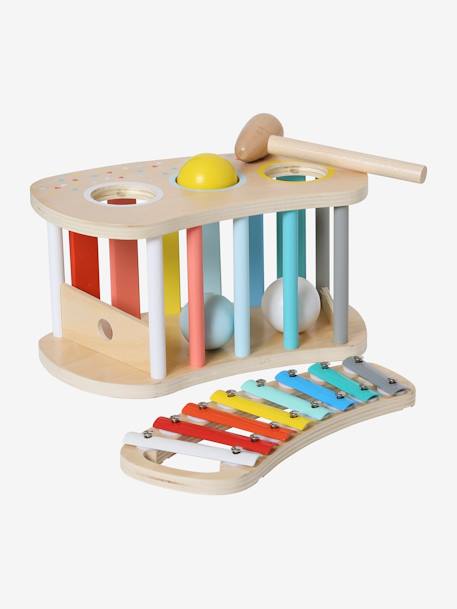 Tap tap xylophone 2 en 1 en bois FSC® multicolore - vertbaudet enfant 