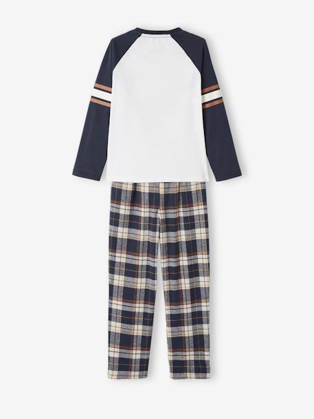 Pyjama castor garçon avec bas en flanelle BLEU FONCE - vertbaudet enfant 