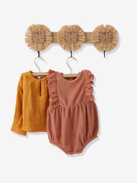 Patère lions en raphia bois/raphia - vertbaudet enfant 